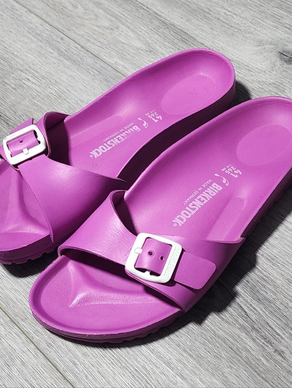 Birkenstock Madrid EVA Purple Slip On Sandals Slides Womens Size 10